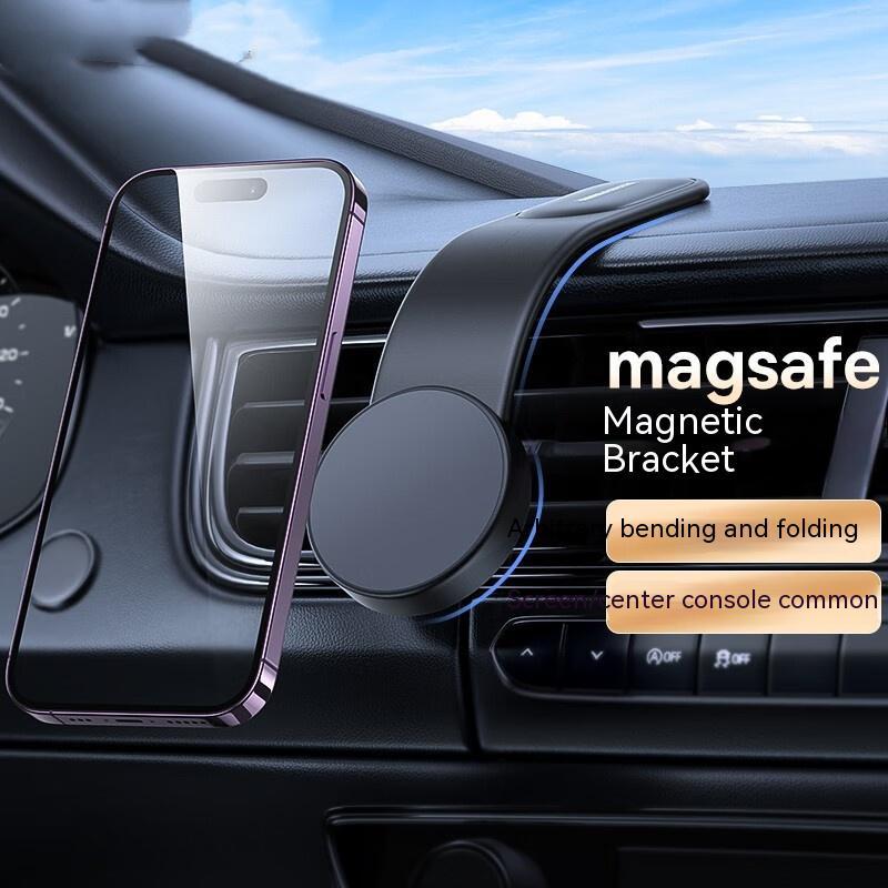 Magnetic Bendable Phone Holder & Wireless Charger 15W Car Dash Mount Compatible With Phone iPhone 12,13,14,15,16,17