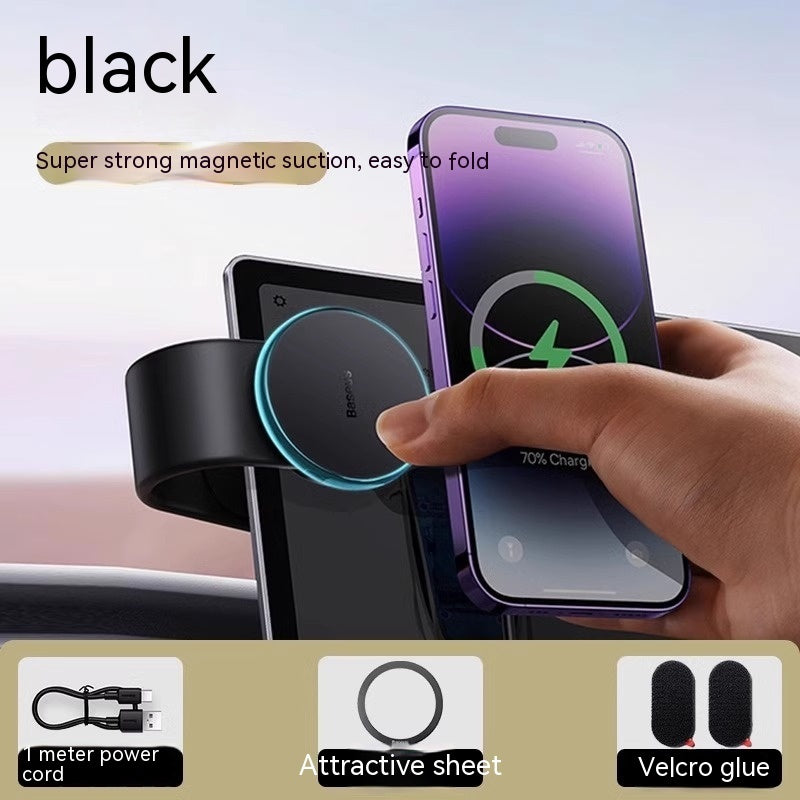 Magnetic Bendable Phone Holder & Wireless Charger 15W Car Dash Mount Compatible With Phone iPhone 12,13,14,15,16,17
